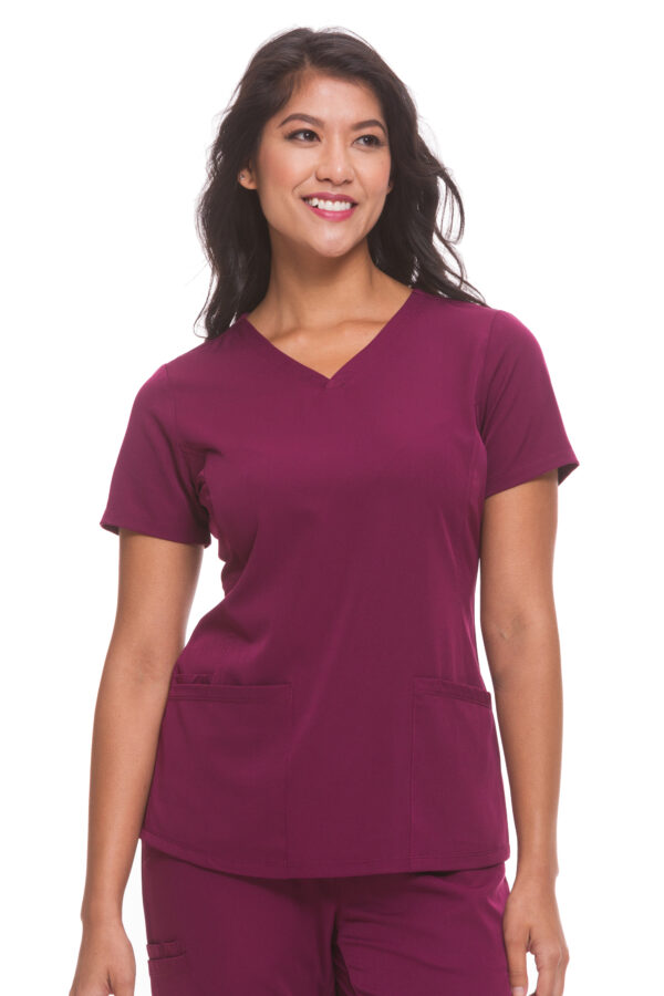 2500 HH Works Monica V-Neck Top Wine