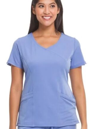 2525 HH Works Madison Mock Wrap Top Ceil Blue