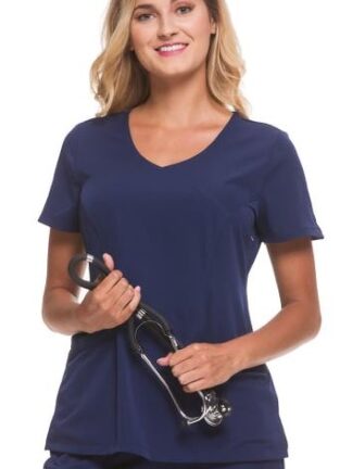 2525 HH Works Madison Mock Wrap Top Navy