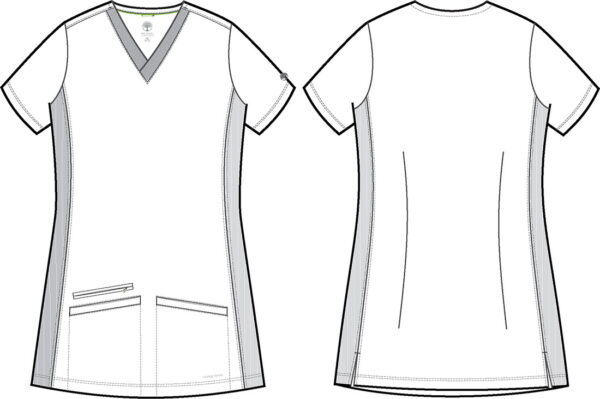 2530 HH Works Mariah V-Neck Top Pewter - Image 2