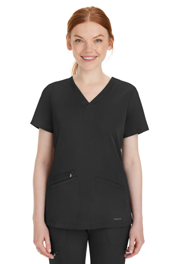 2530 HH Works Mariah V-Neck Top Black