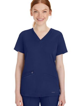 2530 HH Works Mariah V-Neck Top Navy
