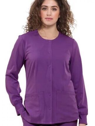 5500 HH Works Megan Snap Front Jacket Eggplant