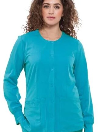 5500 HH Works Megan Snap Front Jacket Teal Blue