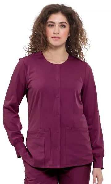 5500 HH Works Megan Snap Front Jacket Wine