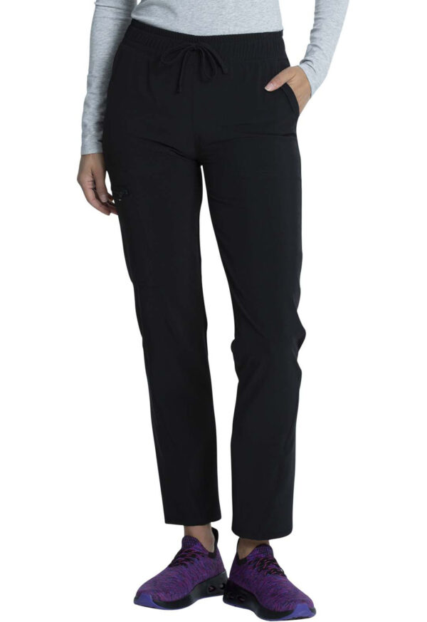 CKA184 Allura Mid Rise Tapered Leg Drawstring Pant Black