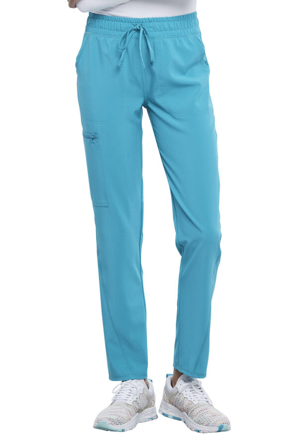 CKA184 Allura Mid Rise Tapered Leg Drawstring Pant Teal Blue