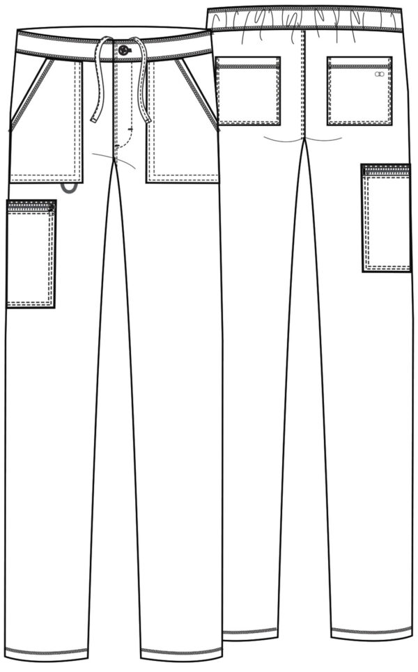 CKA186 Allura Fly Front Cargo Pant Pewter - Image 2