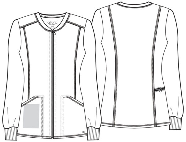 CKA384 Allura Zip-Front Jacket Royal - Image 2