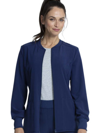 CKA384 Allura Zip-Front Jacket Navy