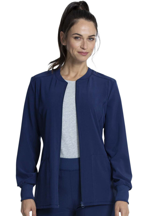 CKA384 Allura Zip-Front Jacket Navy