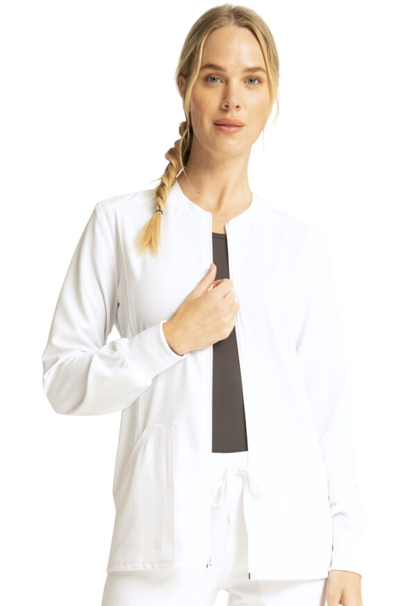 CKA384 Allura Zip-Front Jacket White