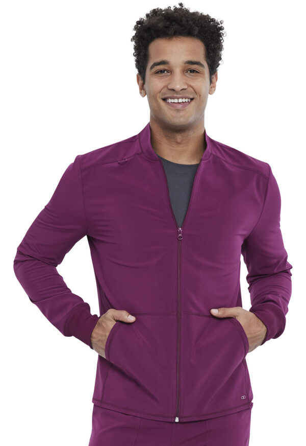 CKA387 Allura Zip-Front Jacket Wine