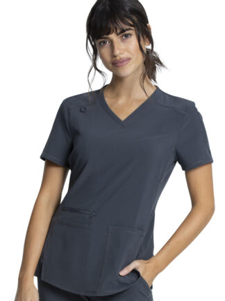 CKA685 Allura V-Neck Top Pewter