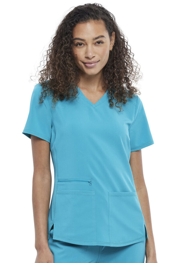 CKA685 Allura V-Neck Top Teal Blue