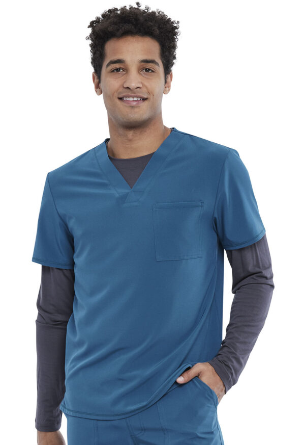 CKA689 Allura V-Neck Men's Tuckable Top Caribbean Blue