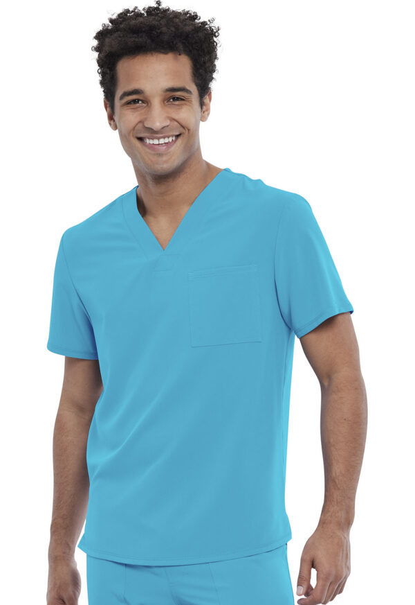 CKA689 Allura V-Neck Men's Tuckable Top Teal Blue