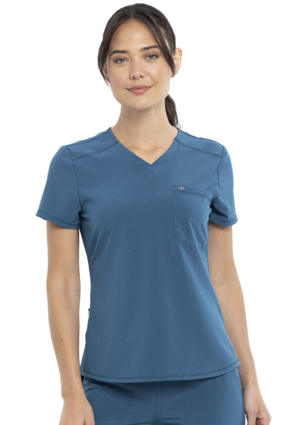 CKA690 Allura V-Neck Tuckable Top Caribbean Blue