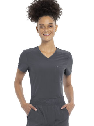 CKA690 Allura V-Neck Tuckable Top Pewter
