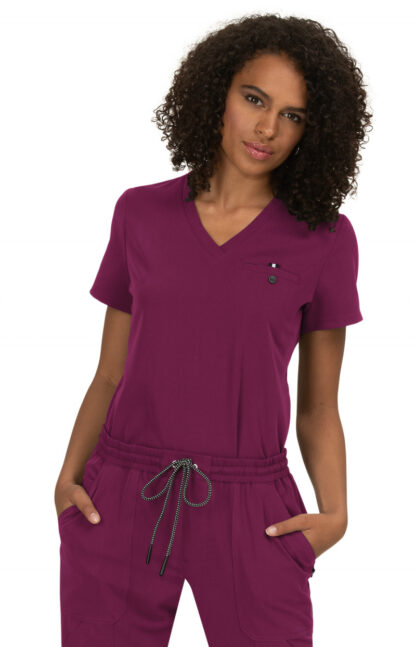 1010 Koi Next Gen Ready To Work 1 Pocket Top Wine