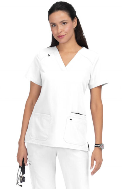 1019 Koi Next Gen Hustle and Heart Top White