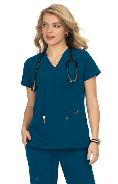 1019 Koi Next Gen Hustle and Heart Top Caribbean Blue