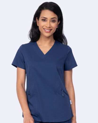 1084 Ava Therese Ava Knit Back Top Navy