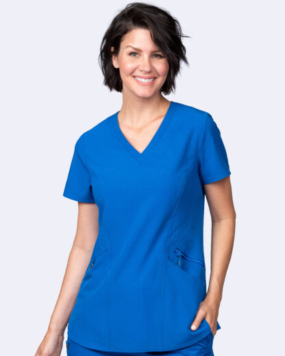 1084 Ava Therese Ava Knit Back Top Royal