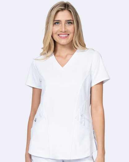1084 Ava Therese Ava Knit Back Top White