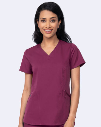 1084 Ava Therese Ava Knit Back Top Wine