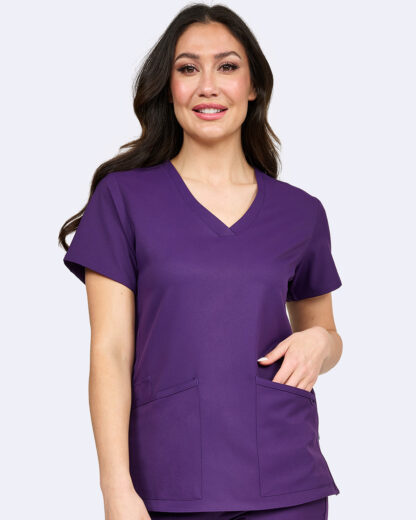 1165 Zavate Studio Focus V-Neck Top Eggplant
