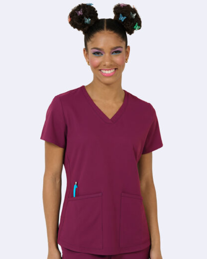 1165 Zavate Studio Focus V-Neck Top Wine