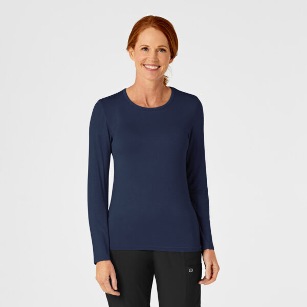 2009 Wink Wink Silky LS Viscose Rayon Tee Navy