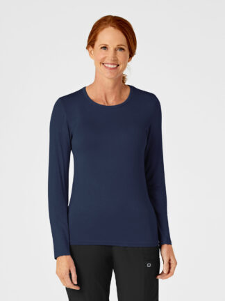 2009 Wink Wink Silky LS Viscose Rayon Tee Navy
