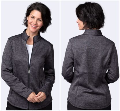 2023 Ava Therese Megan Bonded Fleece Jacket Heather Grey