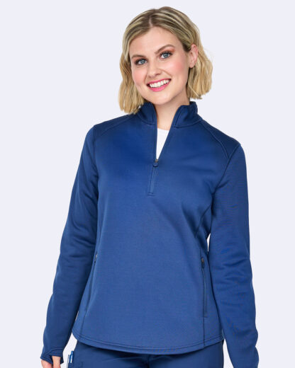 2042 Ava Therese 1/2 Zip Fleece Pullover Navy