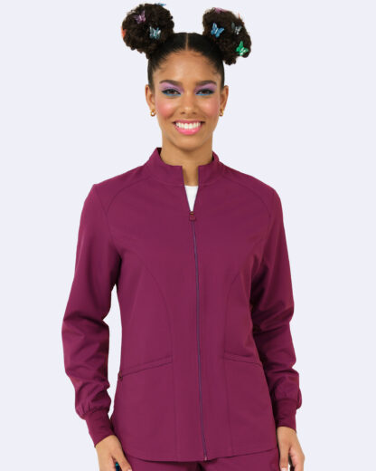 2056 Zavate Studio Comfort Warm Up Jacket Wine