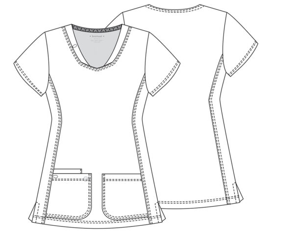 20710 HeartSoul V-Neck Top Pewter - Image 2