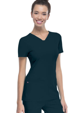 20710 HeartSoul V-Neck Top Caribbean Blue