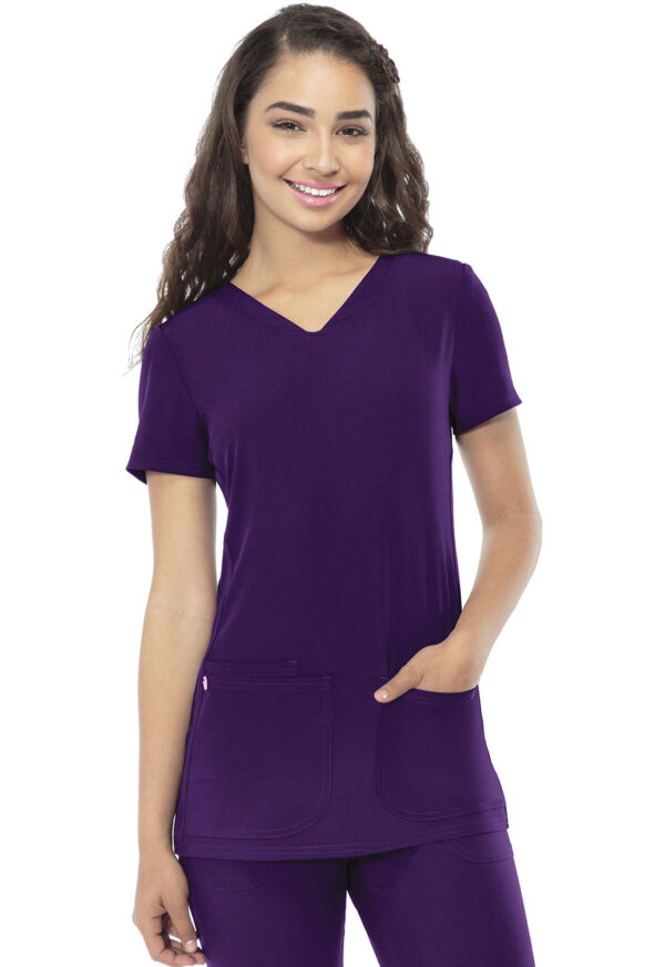20710 HeartSoul V-Neck Top Eggplant