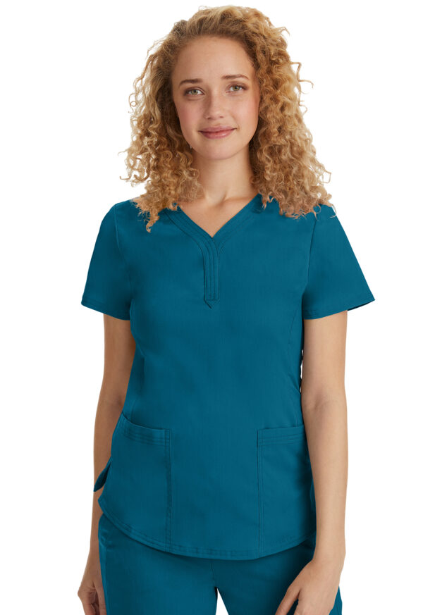 2167 Purple Label Jane Top Caribbean Blue