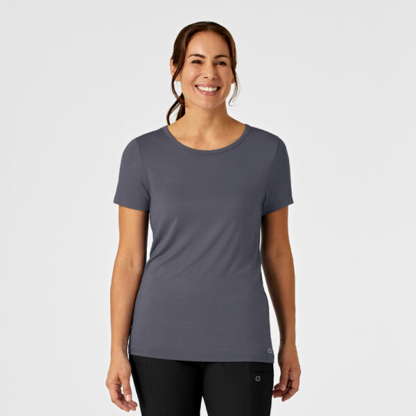2209 Wink Wink Silky Short Sleeve Tee Pewter