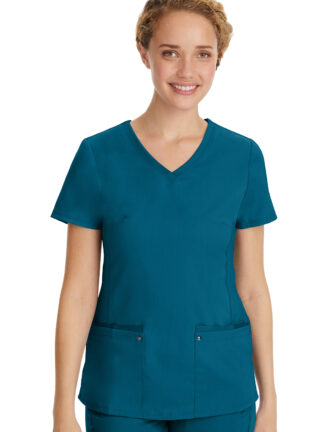 2245 Purple Label Juliet Yoga Top Caribbean Blue