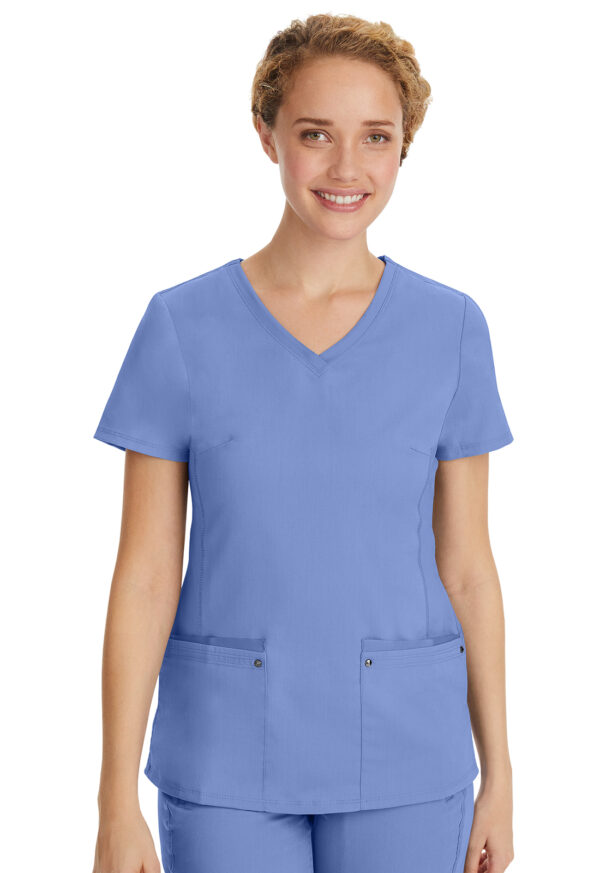 2245 Purple Label Juliet Yoga Top Ceil Blue