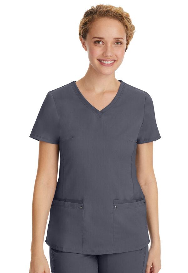 2245 Purple Label Juliet Yoga Top Pewter