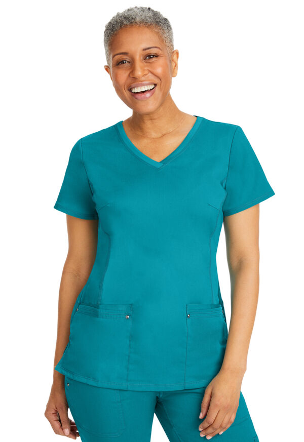 2245 Purple Label Juliet Yoga Top Teal Blue