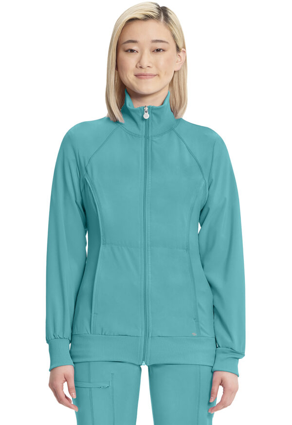 2391A Infinity Zip Front Jacket Teal Blue