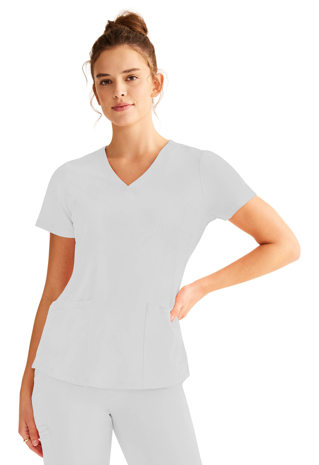 2500 HH Works Monica V-Neck Top White