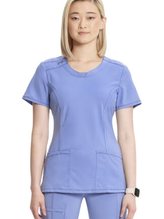 2624A Infinity Round Neck Top Ceil Blue