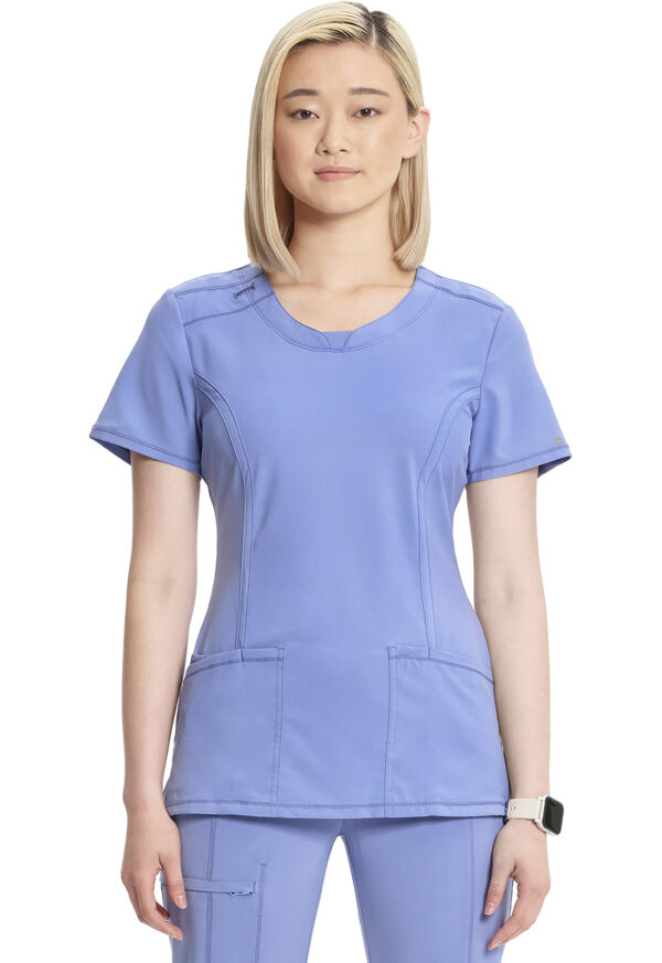 2624A Infinity Round Neck Top Ceil Blue